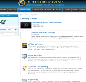 Directory of Ezines review - Members area Directory of Ezines review - Members area